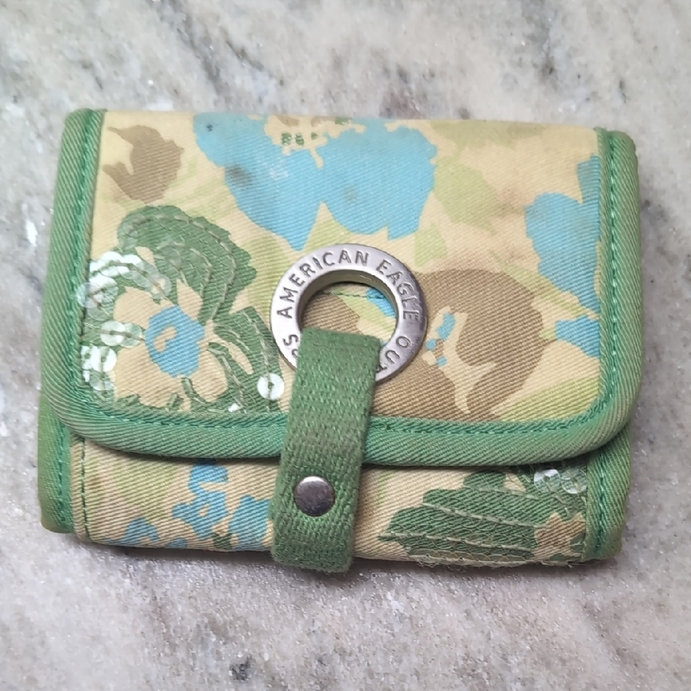 American Eagle Floral Wallet
